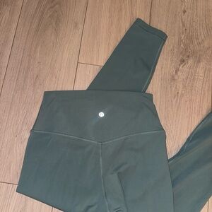 Sage Green High-Waisted Leggings align